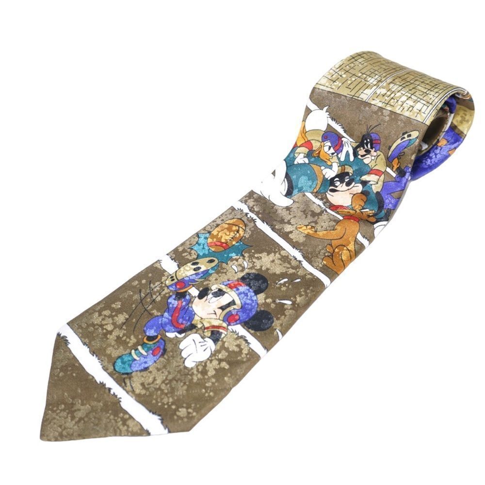 Disney Mickey Unlimited Men's Tie With Football Mickey and Friends